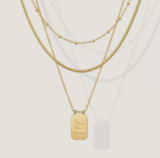 I am the Storm layered necklace by Mantra