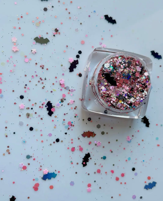 Pink Fancy and Batty face/body Glitter