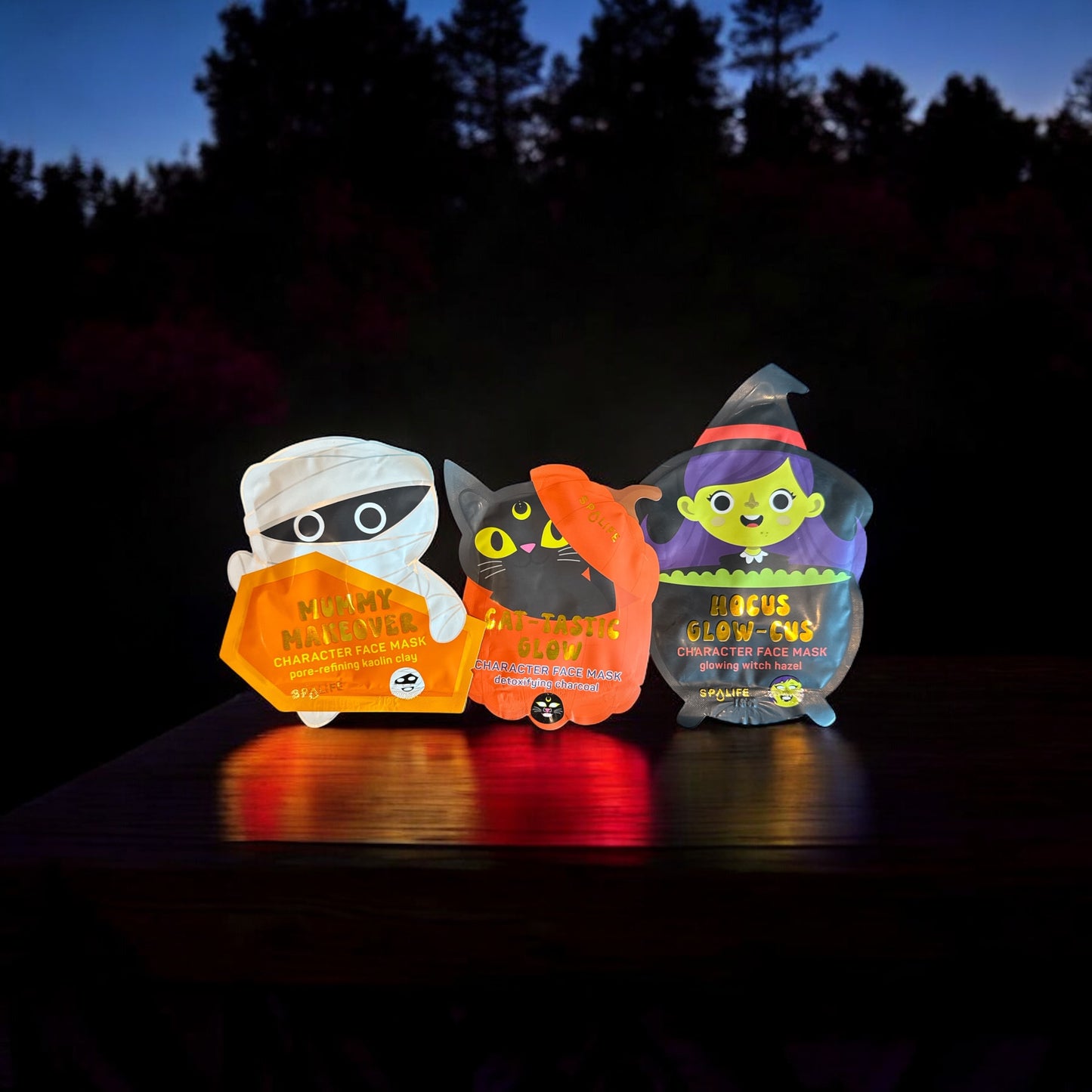 Spooky Glow Trio — Halloween Character Face Masks