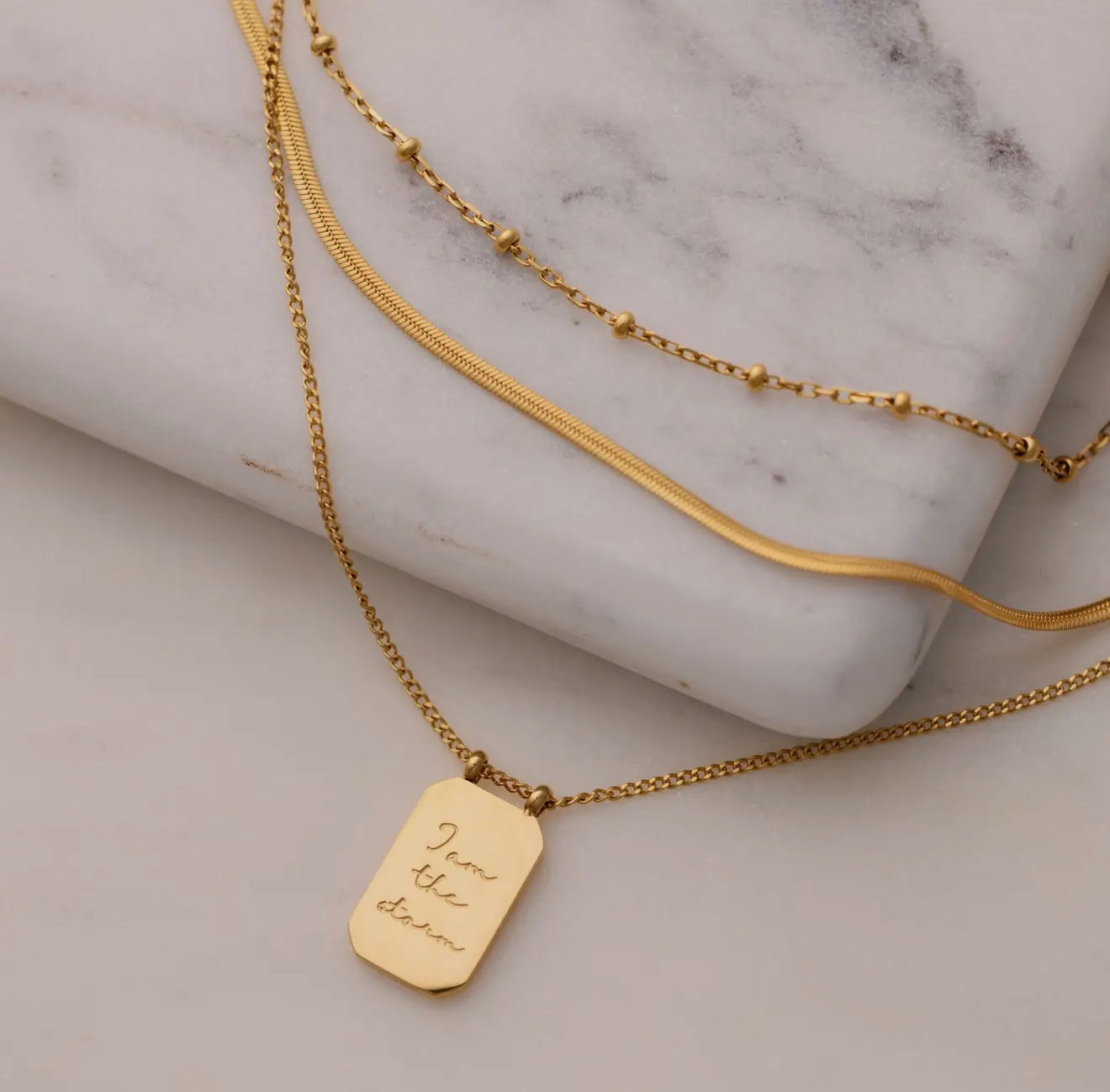 I am the Storm layered necklace by Mantra
